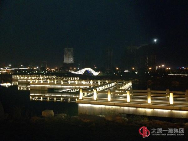 汾河二期南延補充段景觀土建八標(biāo)段工程折橋